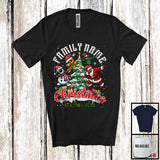 MacnyStore - Personalized Custom Family Name Christmas Season Year, Cheerful X-mas Tree Santa ELF Dabbing T-Shirt