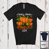 MacnyStore - Personalized Custom Family Name Thanksgiving 2024; Awesome Autumn Fall Pumpkins; Family T-Shirt