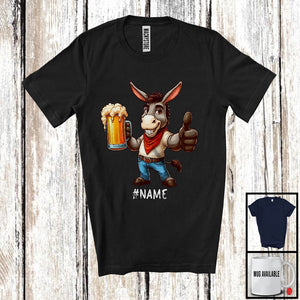 MacnyStore - Personalized Custom German Donkey Drinking Beer; Joyful Festival Oktoberfest; Drunker Team T-Shirt