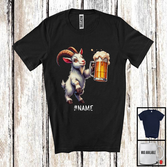 MacnyStore - Personalized Custom German Goat Drinking Beer; Joyful Festival Oktoberfest; Drunker Team T-Shirt