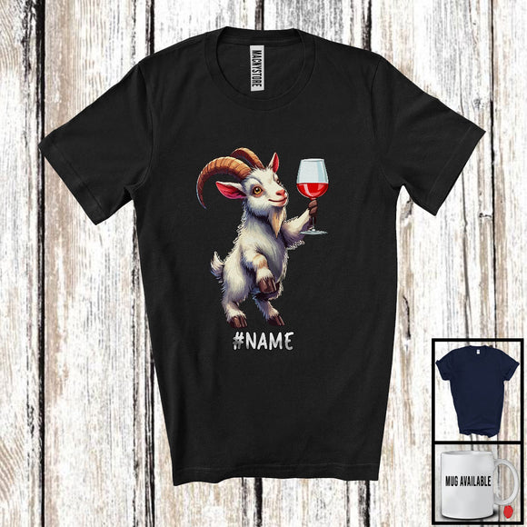 MacnyStore - Personalized Custom German Goat Drinking Wine; Joyful Festival Oktoberfest; Drunker Team T-Shirt