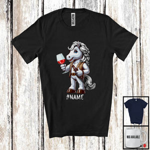 MacnyStore - Personalized Custom German Horse Drinking Wine; Joyful Festival Oktoberfest; Drunker Team T-Shirt