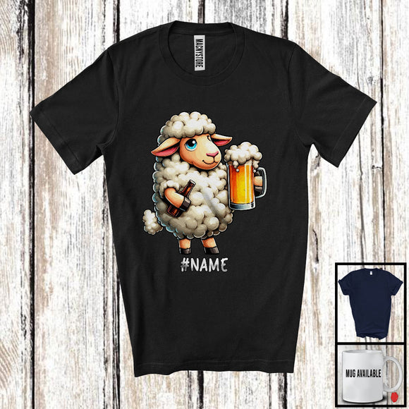 MacnyStore - Personalized Custom German Sheep Drinking Beer; Joyful Festival Oktoberfest; Drunker Team T-Shirt