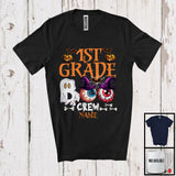 MacnyStore - Personalized Custom Name 1st Grade Boo Crew, Horror Halloween Ghost Witch Zombie Eyes, Careers T-Shirt