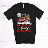 MacnyStore - Personalized Custom Name 2024 Family Christmas; Fantastic X-mas Santa Riding Pickup Truck T-Shirt