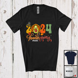 MacnyStore - Personalized Custom Name 2024 Thanksgiving; Lovely Avocado Turkey Fruit Vegan; Family Group T-Shirt