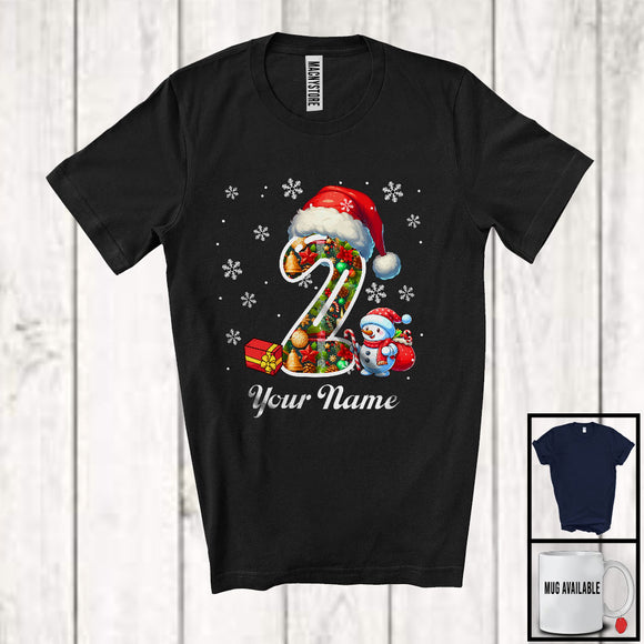 MacnyStore - Personalized Custom Name 2nd Birthday; Awesome Christmas Santa; Family X-mas Group T-Shirt