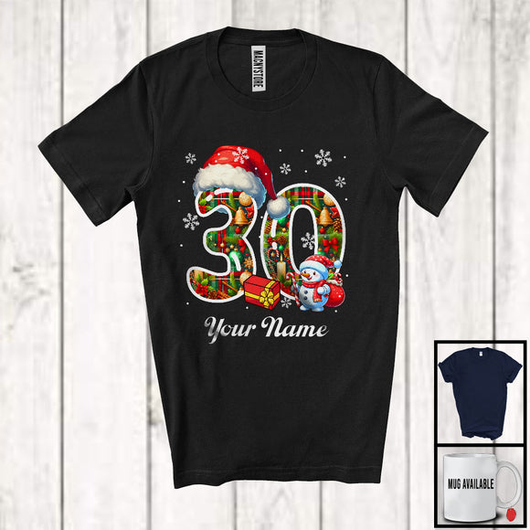 MacnyStore - Personalized Custom Name 30th Birthday; Awesome Christmas Santa; Family X-mas Group T-Shirt