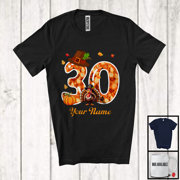 MacnyStore - Personalized Custom Name 30th Birthday; Awesome Thanksgiving Turkey Pumpkin; Family T-Shirt