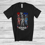 MacnyStore - Personalized Custom Name 4th Of July Squad; Joyful Three Uncle Sam Fireworks; Patriotic T-Shirt