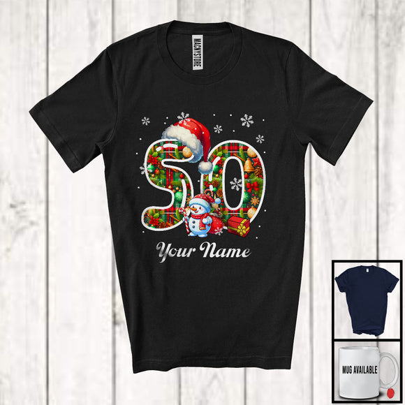 MacnyStore - Personalized Custom Name 50th Birthday; Awesome Christmas Santa; Family X-mas Group T-Shirt