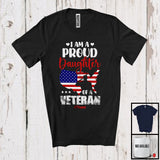 MacnyStore - Personalized Custom Name A Proud Daughter of A Veteran; Amusing Father's Day Family T-Shirt