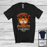 MacnyStore - Personalized Custom Name Adding 2 Pumpkins To Our Patch; Lovely Thanksgiving Leopard Pregnancy T-Shirt