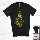 MacnyStore - Personalized Custom Name American Shorthair Cat Christmas Tree Cosplay; Joyful Family; Snowing T-Shirt