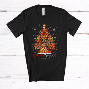 MacnyStore - Personalized Custom Name Baking Squad; Lovely X-mas Gingerbreads Christmas Tree; Baker T-Shirt