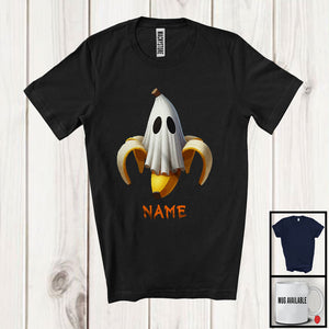 MacnyStore - Personalized Custom Name Banana Boo Ghost Cosplay, Horror Halloween Fruit Vegan, Family T-Shirt