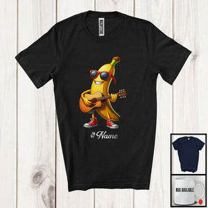 MacnyStore - Personalized Custom Name Banana Playing Guitar, Lovely Fruit Vegan Guitar Musical Instrument T-Shirt