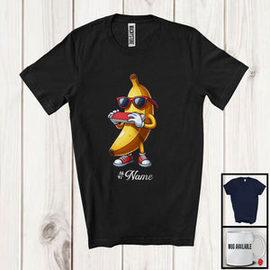 MacnyStore - Personalized Custom Name Banana Playing Harmonica, Lovely Fruit Vegan Harmonica Musical Instrument T-Shirt