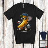 MacnyStore - Personalized Custom Name Banana Sunglasses Playing Badminton, Lovely Badminton Player Team T-Shirt