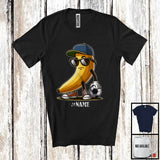 MacnyStore - Personalized Custom Name Banana Sunglasses Playing Soccer, Lovely Soccer Player Team T-Shirt