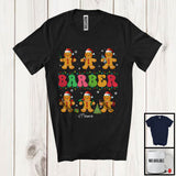 MacnyStore - Personalized Custom Name Barber; Wonderful Christmas Lights Gingerbread; Barber Group T-Shirt