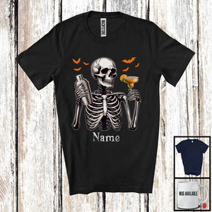MacnyStore - Personalized Custom Name Bartender Skeleton, Horror Halloween Costume Proud Careers Group T-Shirt