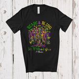 MacnyStore - Personalized Custom Name Beads & Bling; Adorable Mardi Gras Beads Tree; Festival Parades T-Shirt