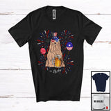 MacnyStore - Personalized Custom Name Bearded Collie Drinking Beer, Lovely 4th Of July Fireworks, Patriotic T-Shirt