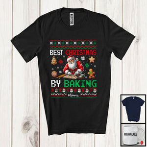 MacnyStore - Personalized Custom Name Best Christmas By Baking; Fantastic Christmas Santa Cookie Baker T-Shirt