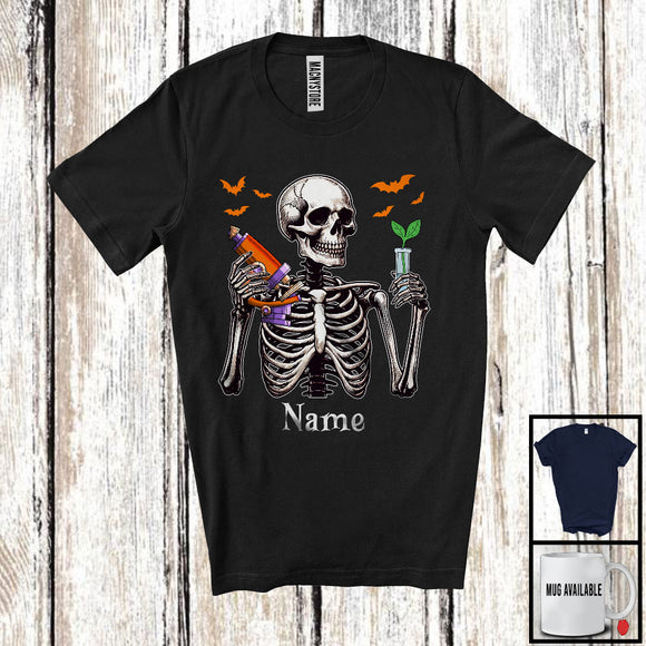 MacnyStore - Personalized Custom Name Biologist Skeleton, Horror Halloween Costume Proud Careers Group T-Shirt