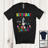 MacnyStore - Personalized Custom Name Birthday Squad; Lovely Bearded Collie Owner Lover; Birthday Cake T-Shirt