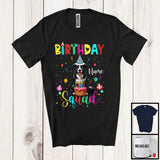 MacnyStore - Personalized Custom Name Birthday Squad; Lovely Border Collie Owner Lover; Birthday Cake T-Shirt