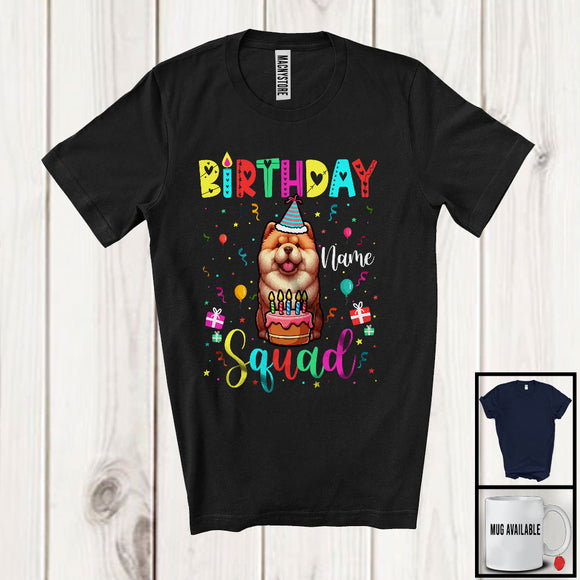 MacnyStore - Personalized Custom Name Birthday Squad; Lovely Chow Chow Owner Lover; Birthday Cake T-Shirt