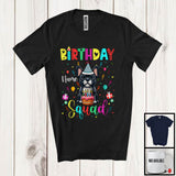 MacnyStore - Personalized Custom Name Birthday Squad; Lovely French Bulldog Owner; Birthday Cake T-Shirt