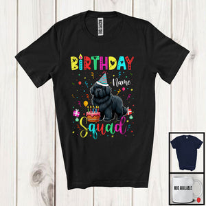 MacnyStore - Personalized Custom Name Birthday Squad; Lovely Newfoundland Owner Lover; Birthday Cake T-Shirt