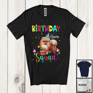 MacnyStore - Personalized Custom Name Birthday Squad; Lovely Pomeranian Owner Lover; Birthday Cake T-Shirt