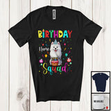 MacnyStore - Personalized Custom Name Birthday Squad; Lovely Samoyed Owner Lover; Birthday Cake T-Shirt