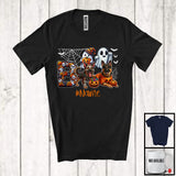 MacnyStore - Personalized Custom Name Boo Horror German Shepherd, Scary Halloween Ghost Pumpkins T-Shirt