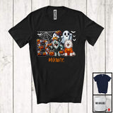 MacnyStore - Personalized Custom Name Boo Horror Samoyed, Scary Halloween Costume Ghost Pumpkins T-Shirt