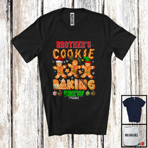 MacnyStore - Personalized Custom Name Brother's Cookie Baking Crew; Joyful Christmas 3 Gingerbreads; Family T-Shirt