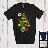 MacnyStore - Personalized Custom Name Brussels Sprouts Christmas Tree Lights; Humorous Vegan Family T-Shirt