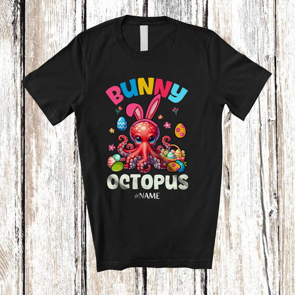 MacnyStore - Personalized Custom Name Bunny Octopus; Awesome Easter Day Octopus Egg Hunt; Sea Animal T-Shirt