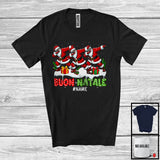 MacnyStore - Personalized Custom Name Buon Natale; Merry Christmas Italian Three Dabbing Santa; Family T-Shirt