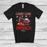 MacnyStore - Personalized Custom Name Candy Cane Crusher; Joyful Christmas Excavator Cosplay; Boys Family T-Shirt