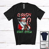 MacnyStore - Personalized Custom Name Candy Canes Crew; Awesome Christmas Santa; Family Group T-Shirt