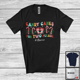 MacnyStore - Personalized Custom Name Candy Canes For Two Please; Joyful Christmas Pregnancy Snow T-Shirt