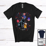 MacnyStore - Personalized Custom Name Cane Corso Drinking Beer, Lovely 4th Of July Fireworks, Patriotic T-Shirt