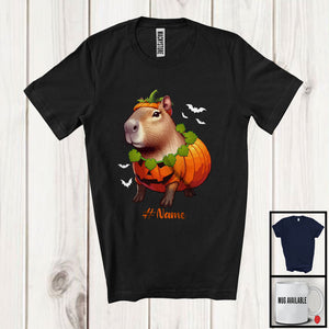 MacnyStore - Personalized Custom Name Capybara Pumpkin Cosplay, Lovely Halloween Rodent Animal T-Shirt