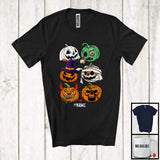 MacnyStore - Personalized Custom Name Carved Pumpkin Collection; Scary Halloween Boo Zombie Pumpkin T-Shirt