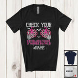 MacnyStore - Personalized Custom Name Check Your Pumpkins; Sarcastic Breast Cancer Halloween; Plaid Skeleton T-Shirt